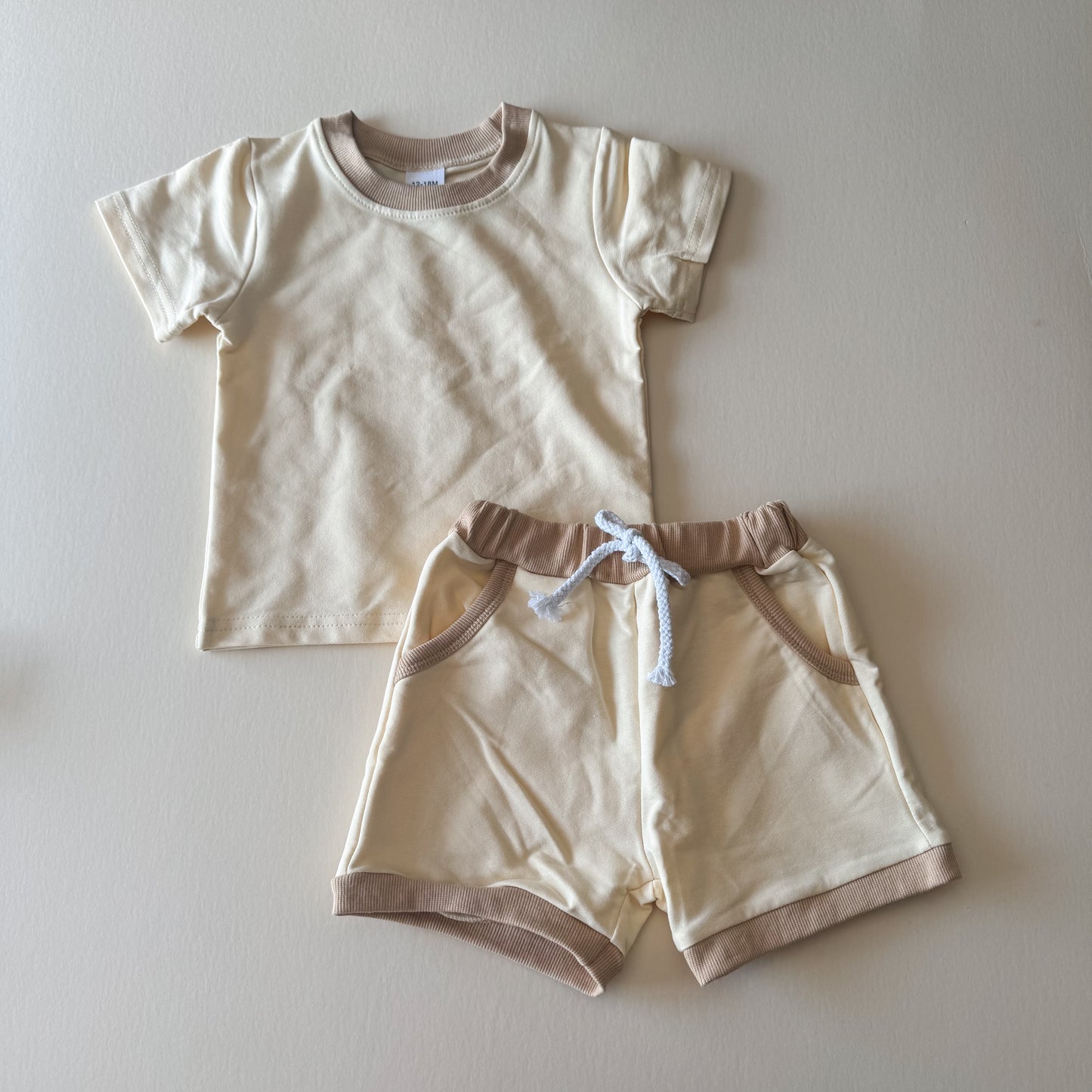 Beige Colorblock Set