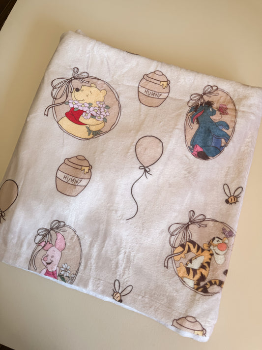 Honey bear Minky Blanket