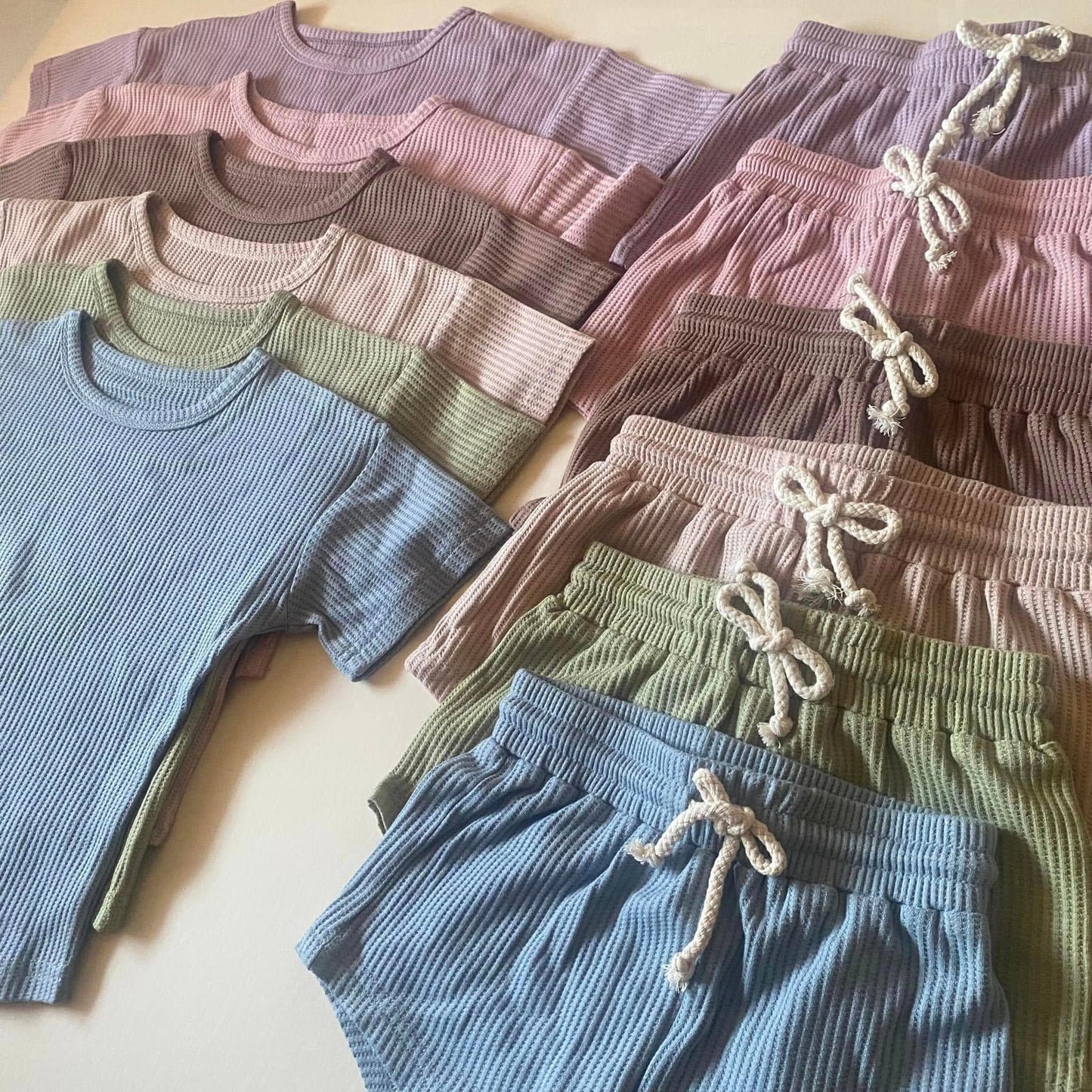 Waffle Shorts Set