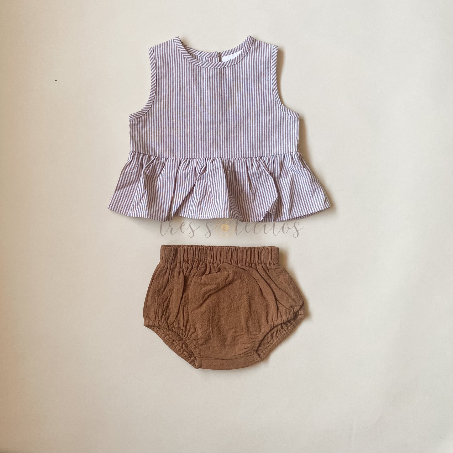 Linen Peplum Set